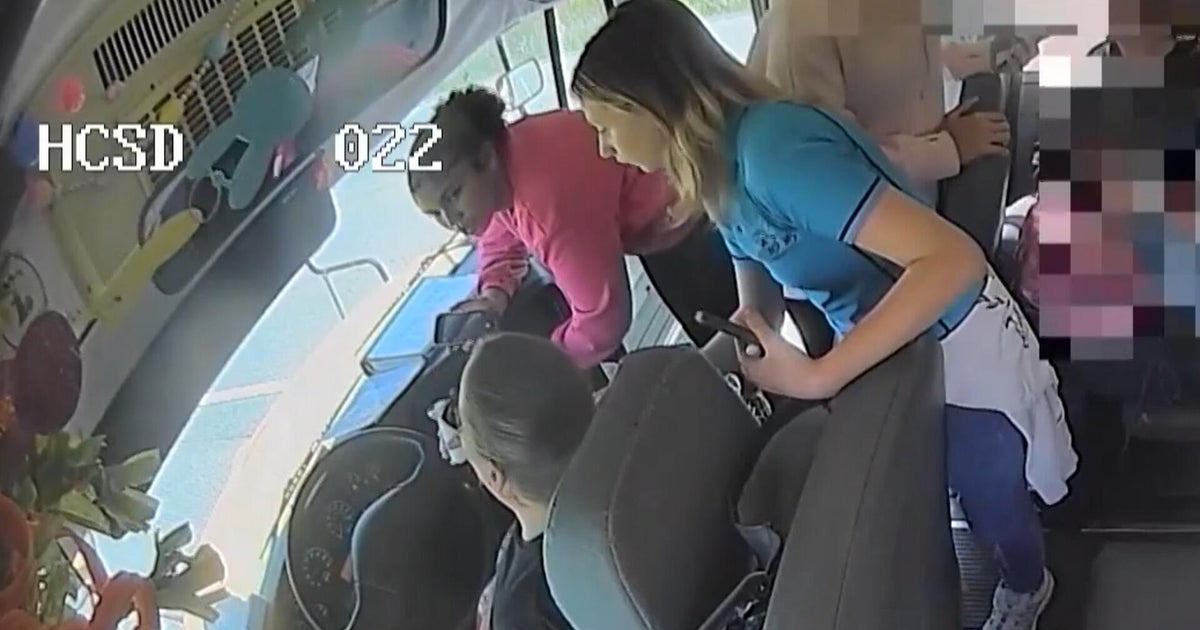 Video shows middle school students take control of bus after driver has medical emergency