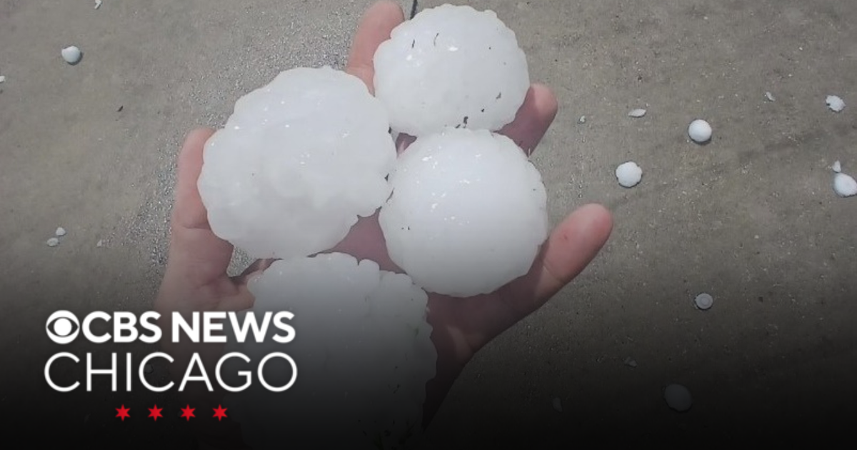 Baseball size hail captured on video