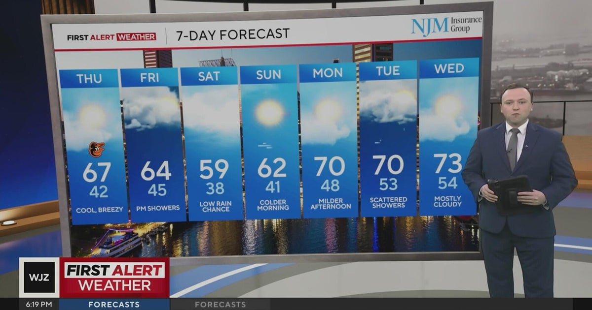 Brighter Thursday in Maryland follows rainy Wednesday - CBS Baltimore