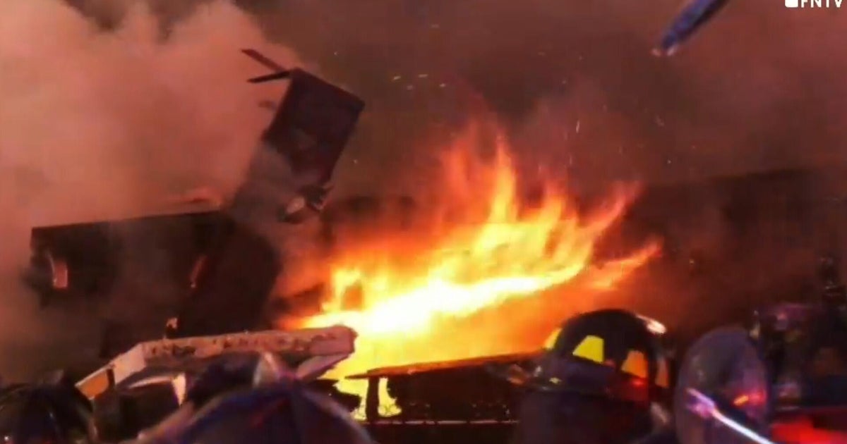 Powerful blast sends NYPD officers into the air