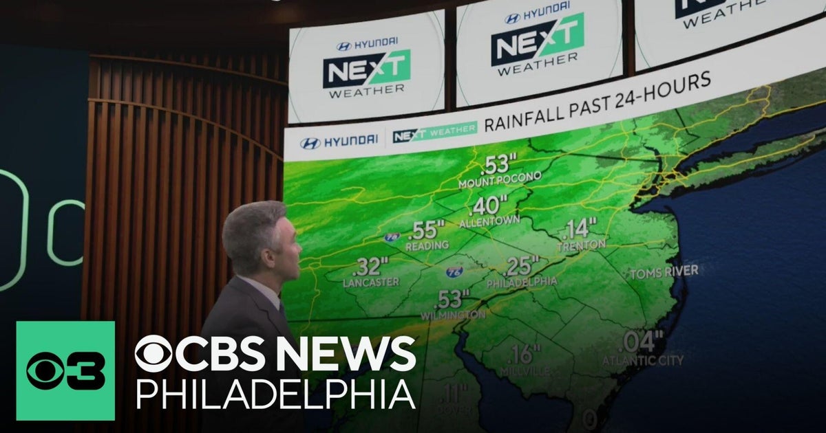 Rains moves through Philadelphia region overnight into Thursday