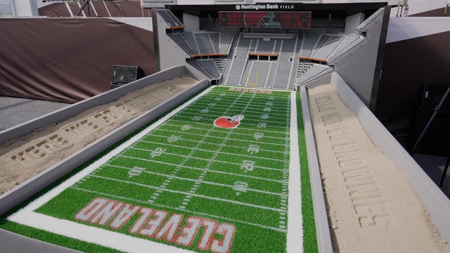 Browns Stadium Groundbreaking Football 