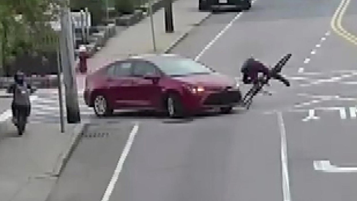 Video shows young bicyclist struck by car in Milford as police work to ...