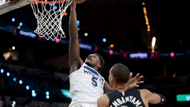 Anthony Edwards, Minnesota Timberwolves vs. San Antonio Spurs, NBA playoffs, Round 2, Game 1, May 4, 2026 
