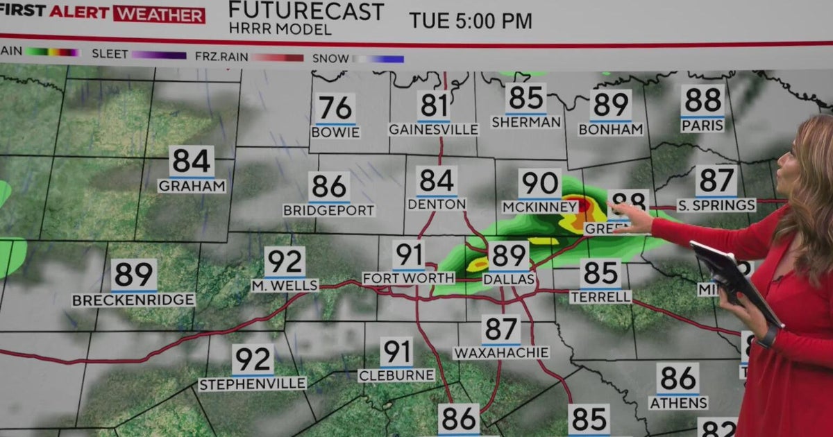 Chance of storms in North Texas Tuesday night - CBS Texas