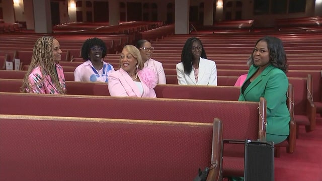 First ladies from Philadelphia churches meet in the pews of a church 