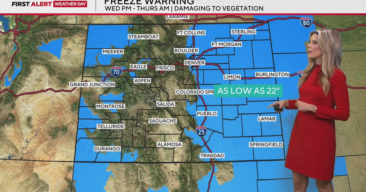 Snow clears, bitter cold overnight temperatures for Denver - CBS Colorado