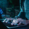 AI coding assistant for software development concept. Machine Learning Code, Programmer use laptop with code and AI brain represent artificial intelligence, AI programming, software development tools, 