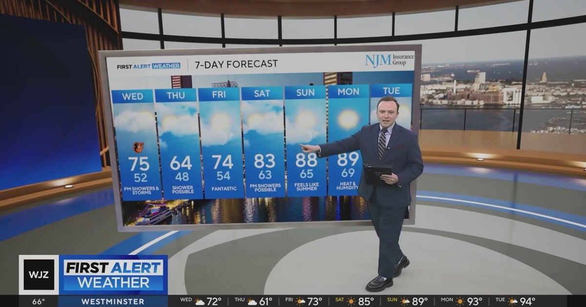 Storm and rain chances return to Maryland on Wednesday - CBS Baltimore