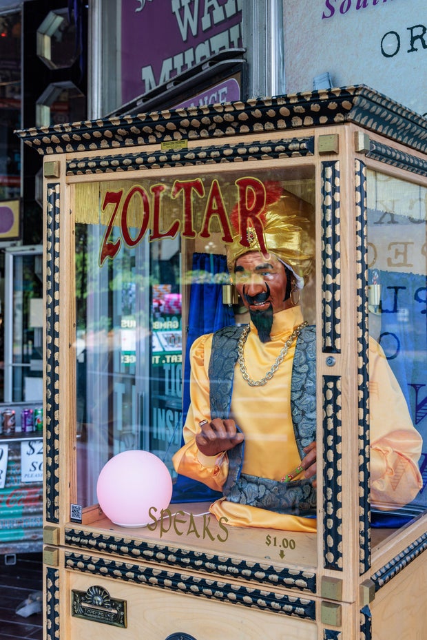 Zoltar coin-operated fortune teller arcade machine in Hot Springs, Arkansas
