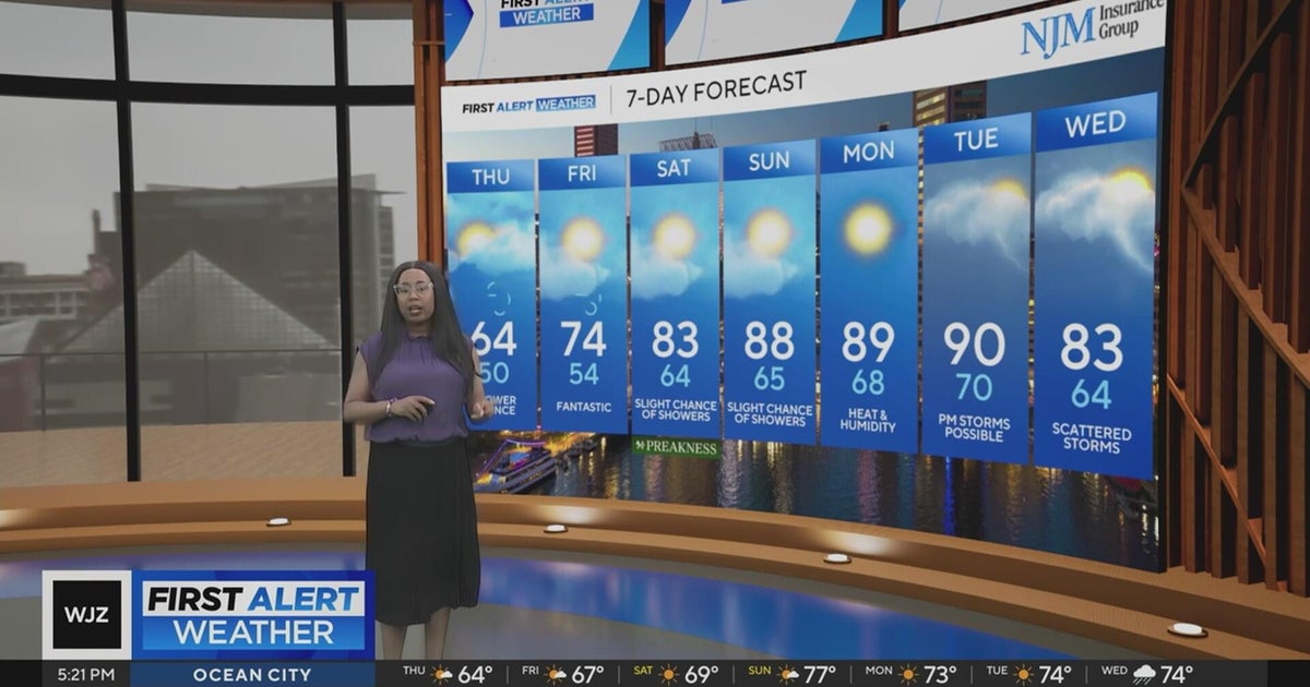 Tracking rain and storms into Wednesday evening in Maryland - CBS Baltimore