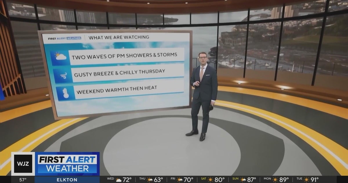 Rain Wednesday, chilly Thursday in Maryland - CBS Baltimore