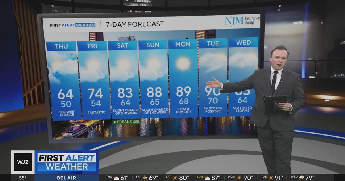 Cool and blustery on Thursday in Maryland