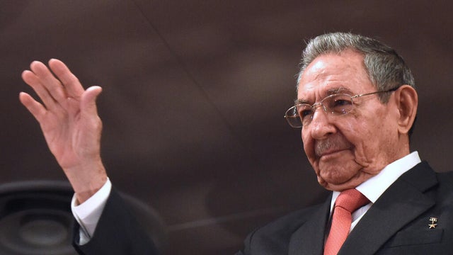 Cuban leaders at an address in Havana, Cuba - 22 Mar 2016 