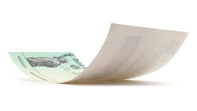 Isolated Treasury Tax Return Check 