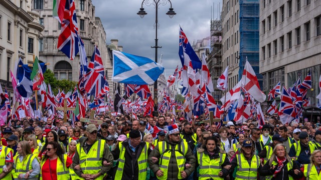 Unite The Kingdom Far Right Protest Takes Place In Central London 