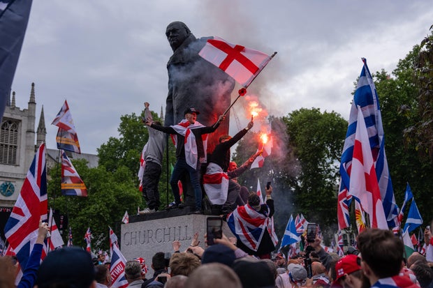 Unite The Kingdom Far Right Protest Takes Place In Central London 
