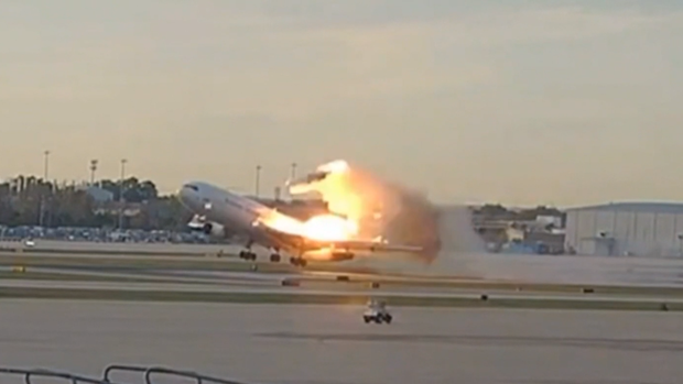 New video shows fiery moment engine separated from UPS cargo plane in deadly wreck 