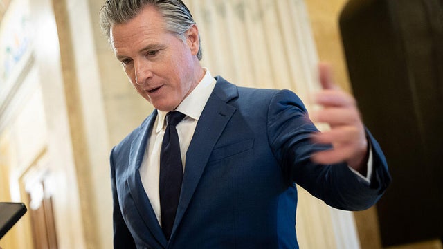 California Governor Gavin Newsom in Capitol 