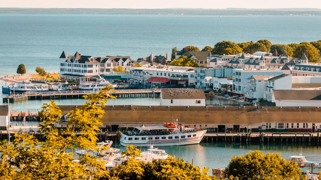 View of downtown Mackinac Island 