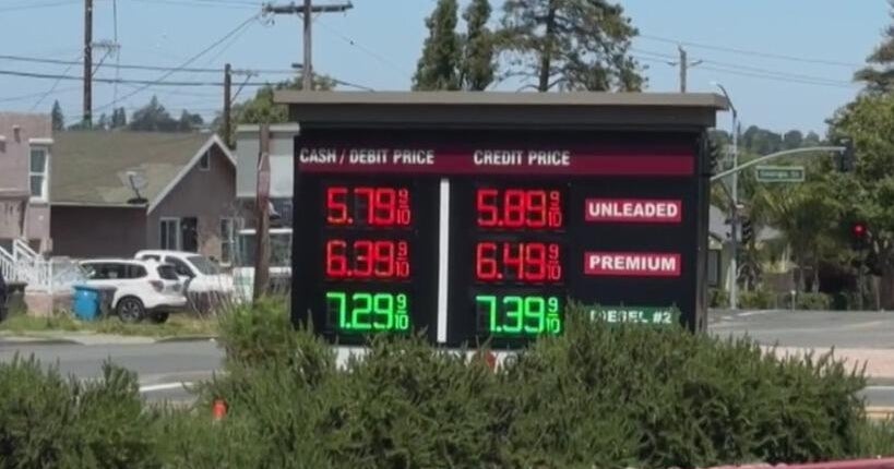 Memorial Day weekend travelers absorbing eye-popping gas prices - CBS ...