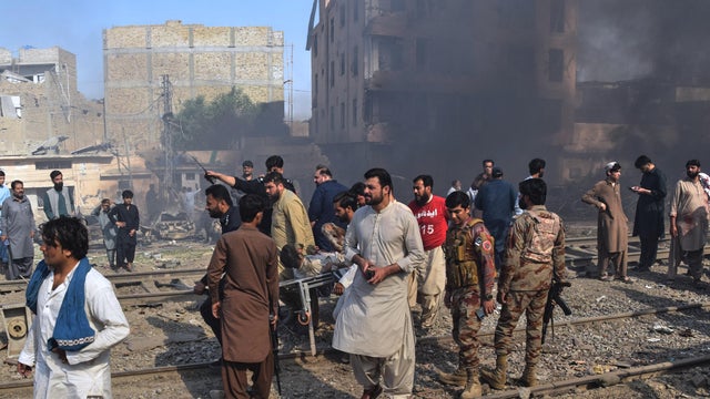 APTOPIX Pakistan Train Bombing 