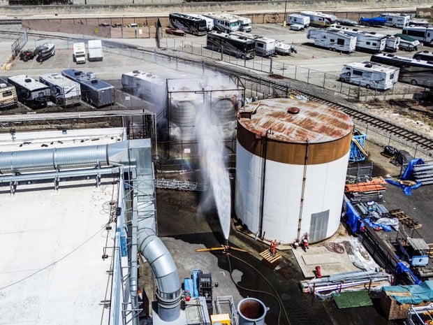 Evacuation due to the hazardous chemical leak in Garden Grove