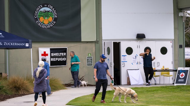 Evacuees take shelter at the Freedom Hall evacuation center at Mile Square Park on teh third day of the toxic chemical leak in Garden Grove 