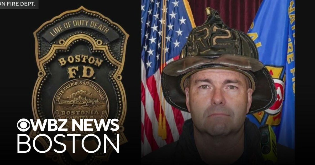 Procession honors fallen Boston firefighter Robert Kilduff Jr. - CBS Boston