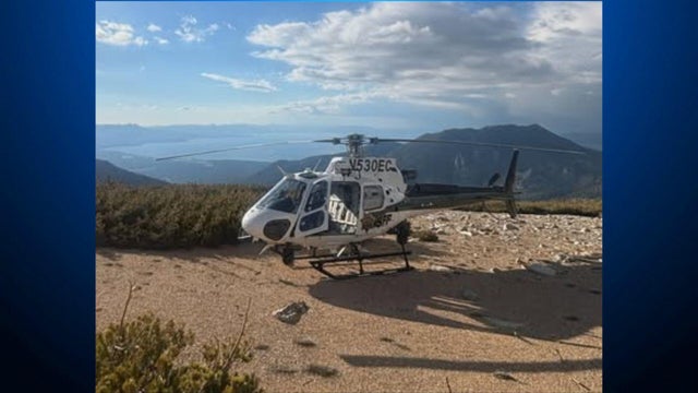 a helicopter on freel peak mountain 