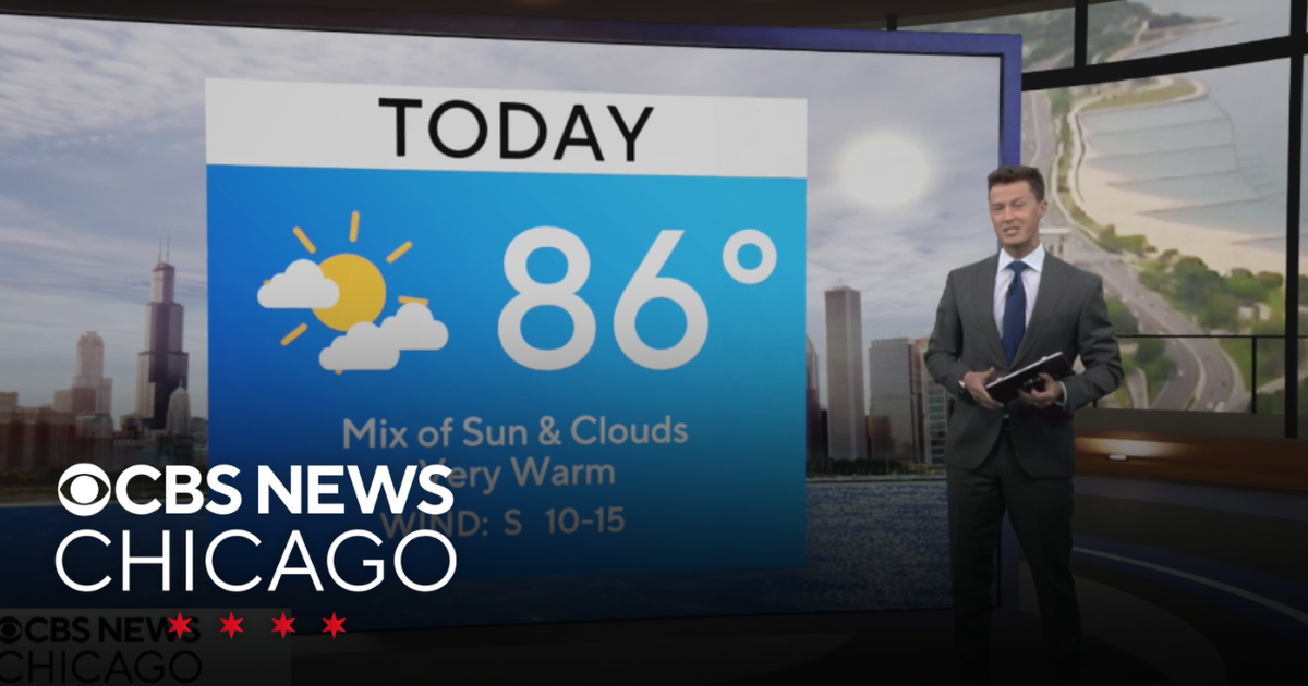 Highs in the upper 80s on Tuesday in Chicago - CBS Chicago