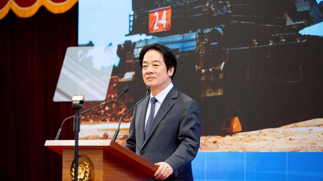 Taiwanese President William Lai holds press conference on defense budget 