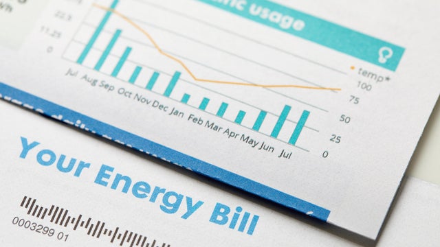 Close-up of energy bill 
