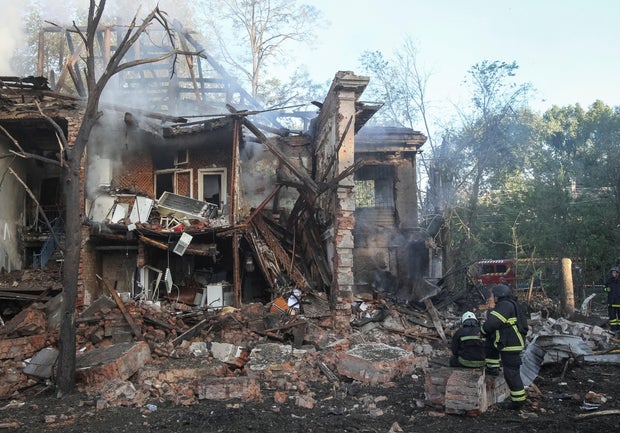 Russian drone and missile strike in Dnipro