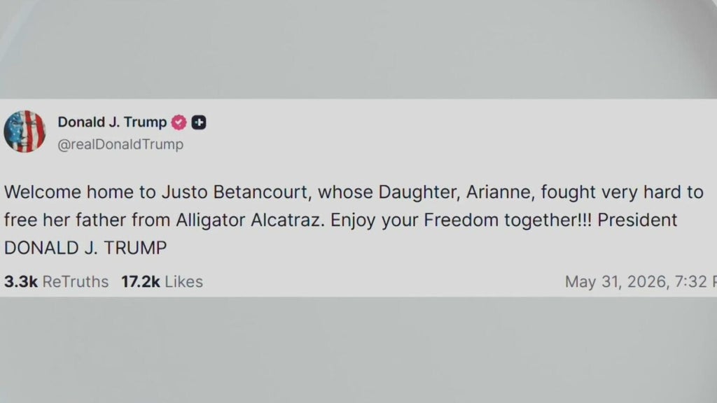 Trump celebrates release of South Florida Cuban man from “Alligator Alcatraz”