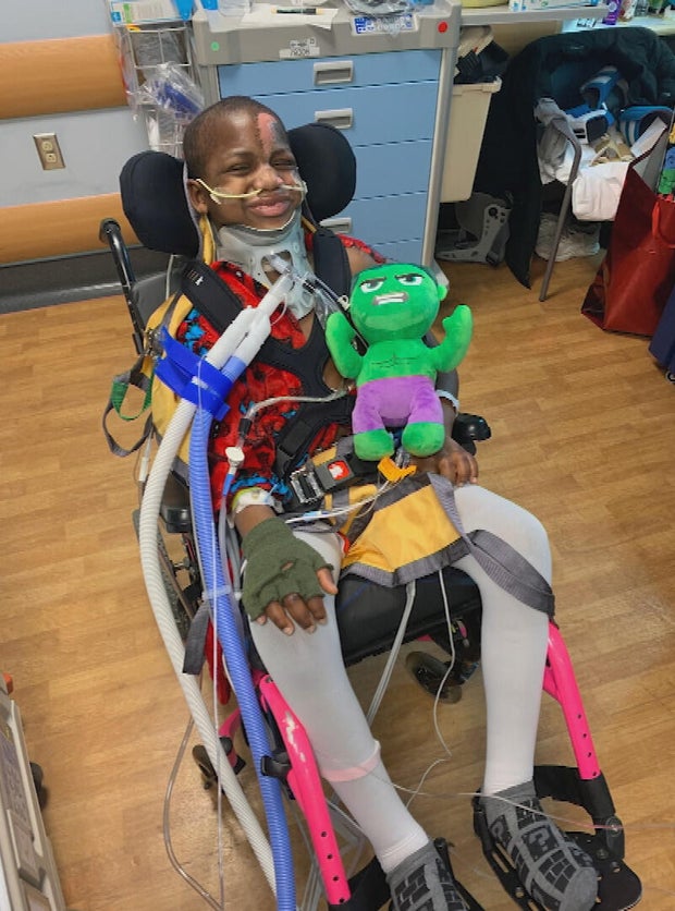 Ny'Leek Ellison in his wheelchair 