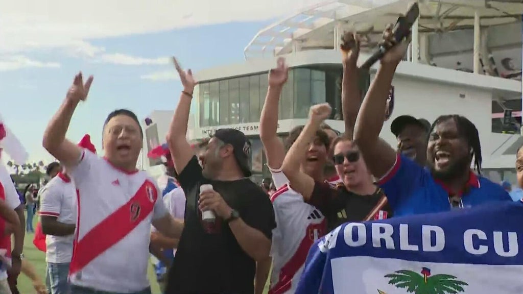 Thousands pack Nu Stadium for the Haiti vs Peru soccer game