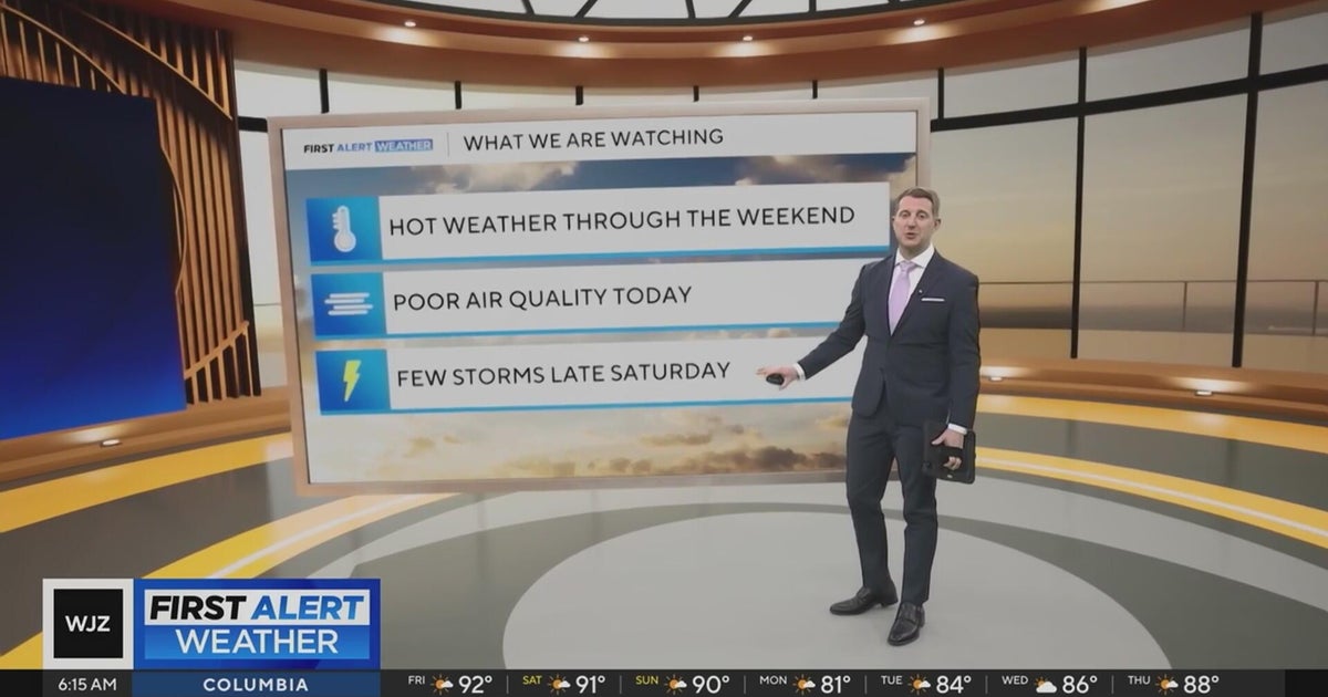Hot weather to last through weekend across Maryland - CBS Baltimore