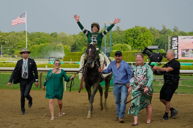 Golden Tempo wins the Belmont Stakes after also taking the Kentucky Derby