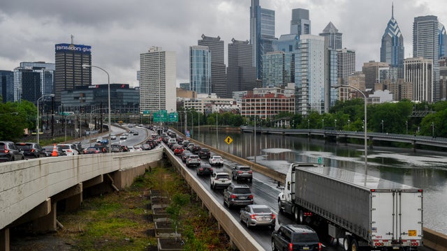 Traffic heading into Philadelphia on I-76 in May 