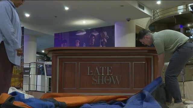 The Late Show desk 