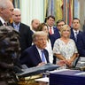 President Trump speaks before signing the Secure America Act in the Oval Office of the White House in Washington, D.C., on June 10, 2026. 