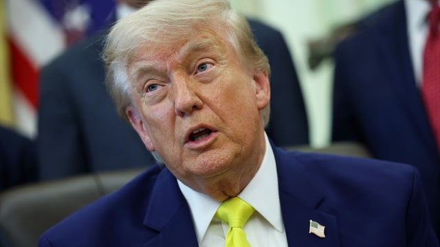 President Trump speaks during an event in the Oval Office on June 4, 2026. 