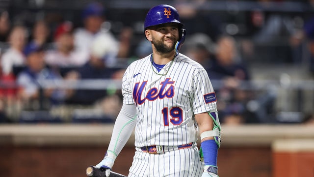 Bo Bichette #19 of the New York Mets walks to the dugout after striking out during the eighth inning of the game against the St. Louis Cardinals at Citi Field on June 09, 2026 in New York City. 