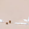 Cost of living. Сoins and payment receipts. Abstract minimalistic composition with copy space. &nbsp;World crisis, stagnation, inflation, and rising of prices concept 