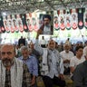 People attend Friday prayer in Tehran 