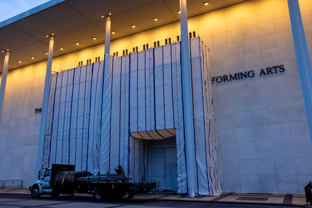 Trap covers the name of The Kennedy Center