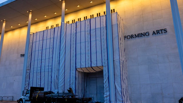 Trap covers the name of The Kennedy Center 
