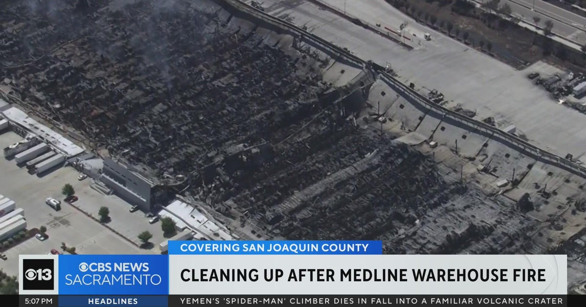 Cleanup continues after Medline warehouse fire in Tracy