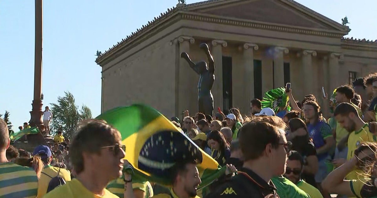 Brazilian soccer fans in Philly heed warning not to dress Rocky statue